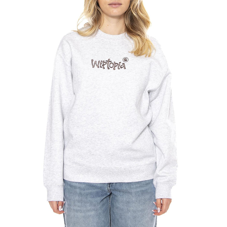 W Wiptopia Script Sweatshirt - Grigia - Felpa Donna I035515_3F2_XX . CARHARTT WIP 