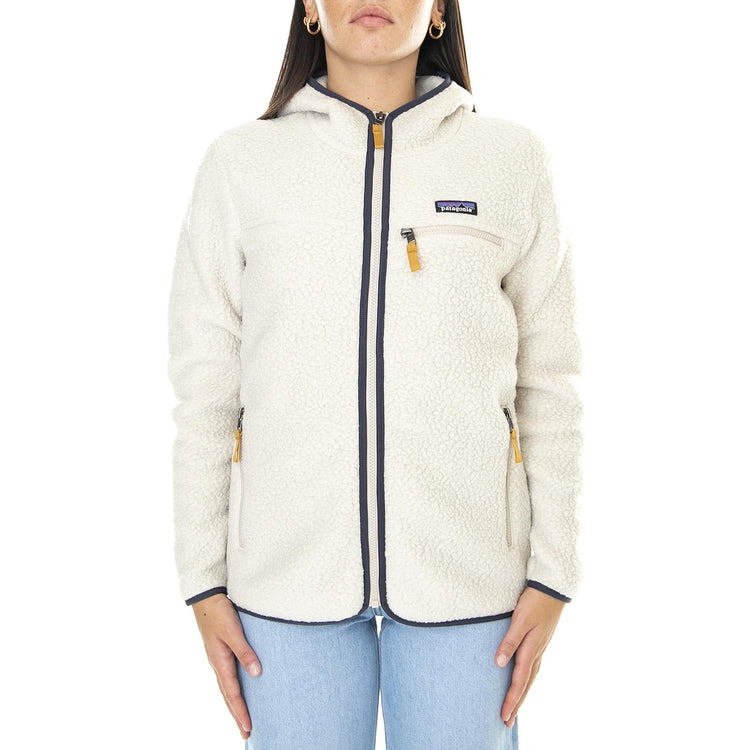 W's Retro Pile Hoody Pelican - Felpa con Cappuccio Donna Beige 22806-PLCN  PATAGONIA 
