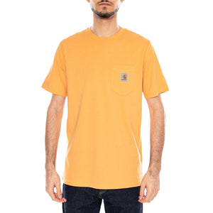 S/S Pocket T-Shirt Gentle Orange - Maglietta Girocollo Uomo Arancione I030434 3IAXX CARHARTT WIP 