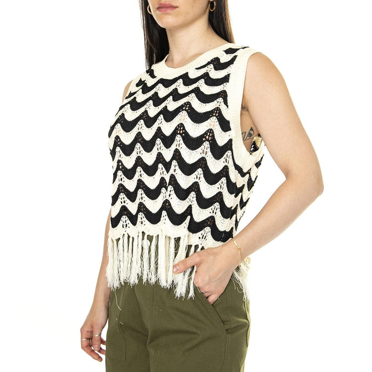 Top punto con flecos Zigzag - Top Donna Multicolore 41W/10700  WILD PONY 