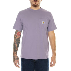 S/S Pocket T-Shirt Glassy Purple - Maglietta Girocollo Uomo Viola I030434.1NHXX  CARHARTT WIP 