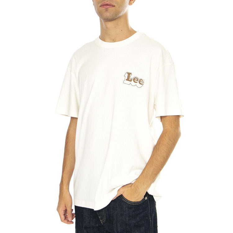 Subtle Relaxed Tee Ecru - Maglietta Girocollo Uomo Bianca 112355711-WHITE  LEE 