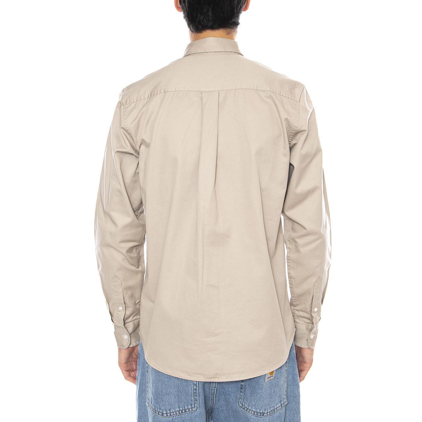 L/S Madison Shirt Fleur De Sel / Wax - Camicia Uomo Beige I023339.2V4XX . CARHARTT WIP 
