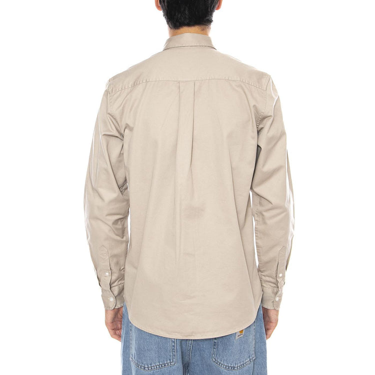 L/S Madison Shirt Fleur De Sel / Wax - Camicia Uomo Beige I023339.2V4XX . CARHARTT WIP 