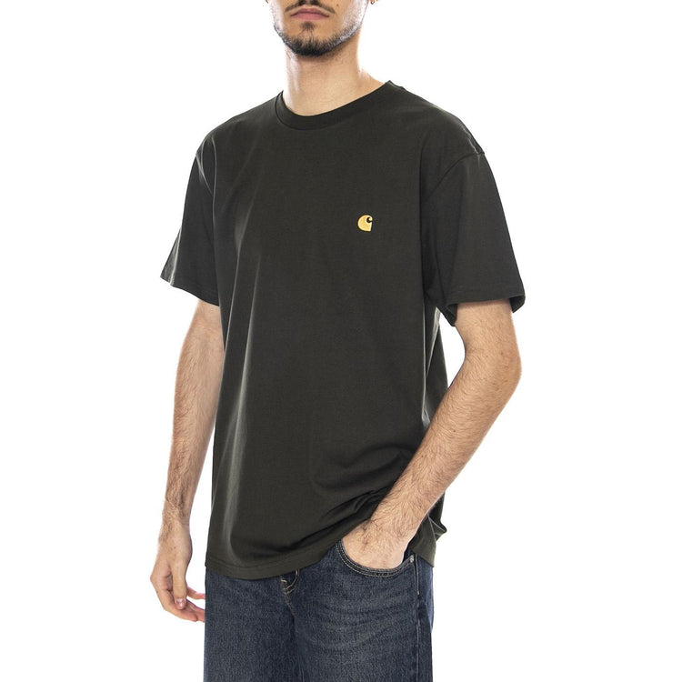 S/S Chase Maglietta -- Maglietta Uomo Olive / Gold Verde I026391.3CBXX . CARHARTT WIP 