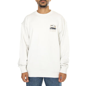 Geo Backprint Sweatshirt Nimbus Cloud - Felpa Girocollo Uomo Grigia PFD0355-F57  PENFIELD 
