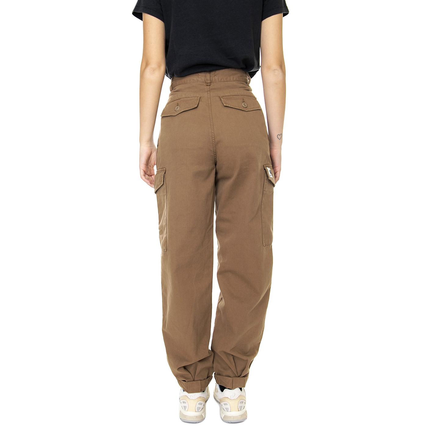 W' Collins Pant Buffalo Garment Dyed - Pantaloni Cargo Donna Marroni I029789-1CMGD  CARHARTT WIP 