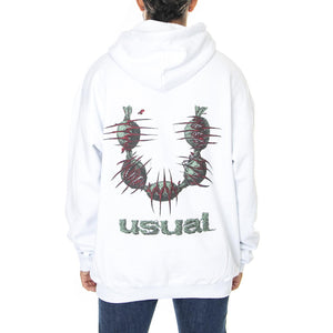 Dionea Hoodie White - Felpa con Cappuccio Uomo Bianca W22H-DIONEA-WHT  USUAL 