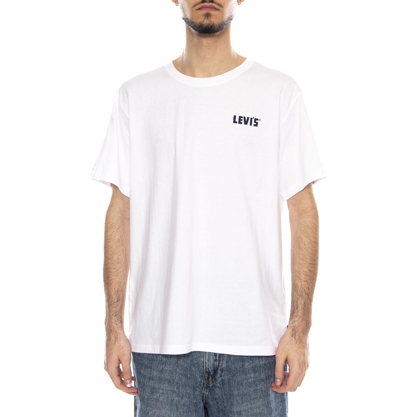 SS Relaxed Fit Tee - Coastal Creative Fresh And Smooth Pumice Stone - Maglietta Girocollo Uomo Bianca con Stampa 16143 2447 LEVIS 