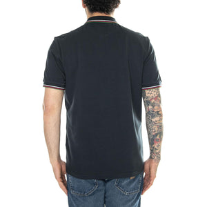 Alvin Tipped Collar Tru Navy Polo - Polo Uomo Verde F4KMD047412  FARAH 