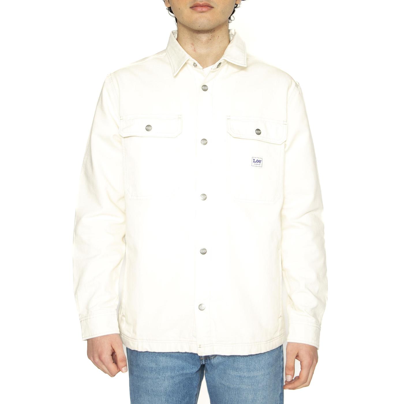 Workwear Overshirt Ecru - Camicia Uomo Bianca 112364122  LEE 