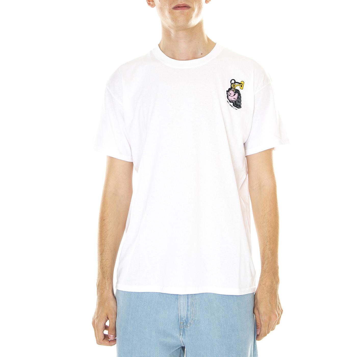 M' Erk14 For London 04 White - Maglietta Girocollo Uomo Bianca ERK14-34  LONDON STORE 