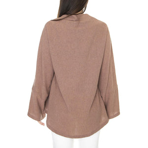 Blusa 021SD45020 Champagne - Top Donna Marrone 021SD45020 -S2285 . ALESSIA SANTI 