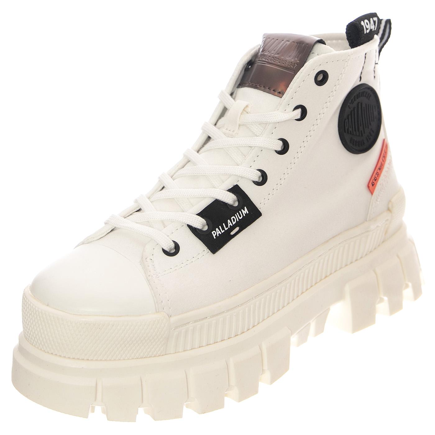 W' Revolt Hi TX Star White / Marshmallow - Scarpe Stringate Profilo alla Caviglia Donna Bianche PAS97242-127-M  PALLADIUM 