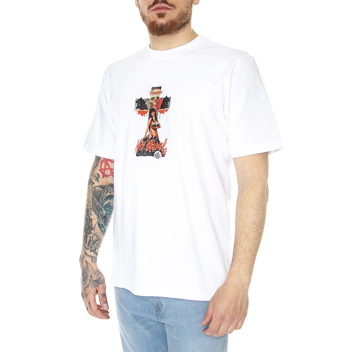 No Morals T-Shirt White - Maglietta Girocollo Uomo Bianca TSH0369WHT  DOOMSDAY 