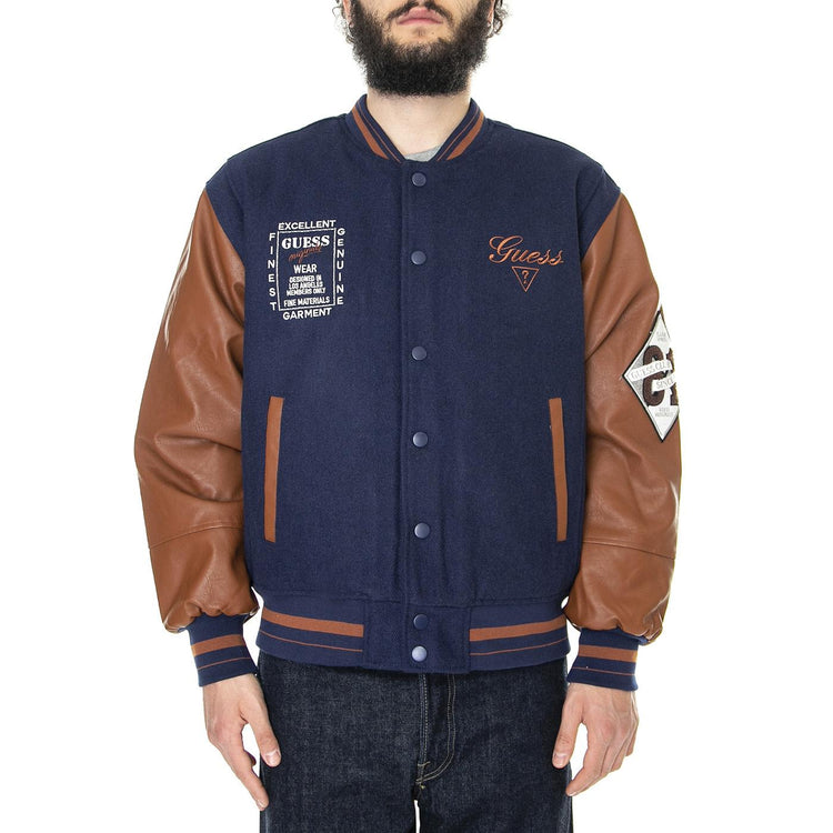 Go Club Varsity Jacket Daring Ocean - Giacca Invernale Uomo Blu / Multi M2RL30WEI00-A71W  GUESS ORIGINALS 