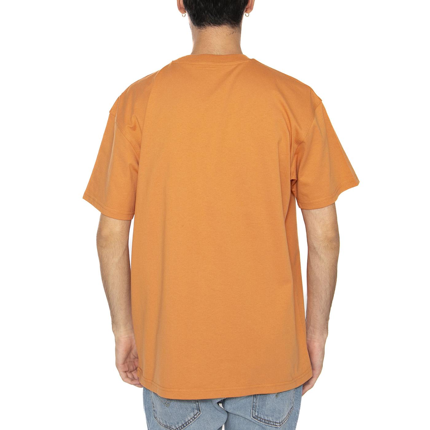 S/S American Script T-Shirt Redhaven - Maglietta Girocollo Uomo Arancione I029956.2ZYXX . CARHARTT WIP 