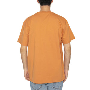 S/S American Script T-Shirt Redhaven - Maglietta Girocollo Uomo Arancione I029956.2ZYXX . CARHARTT WIP 