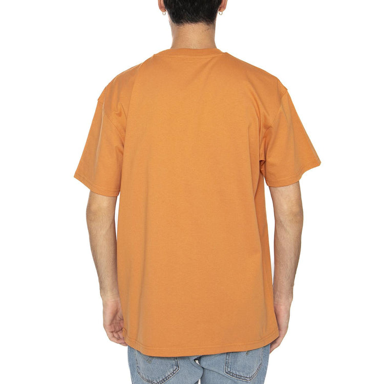 S/S American Script T-Shirt Redhaven - Maglietta Girocollo Uomo Arancione I029956.2ZYXX . CARHARTT WIP 