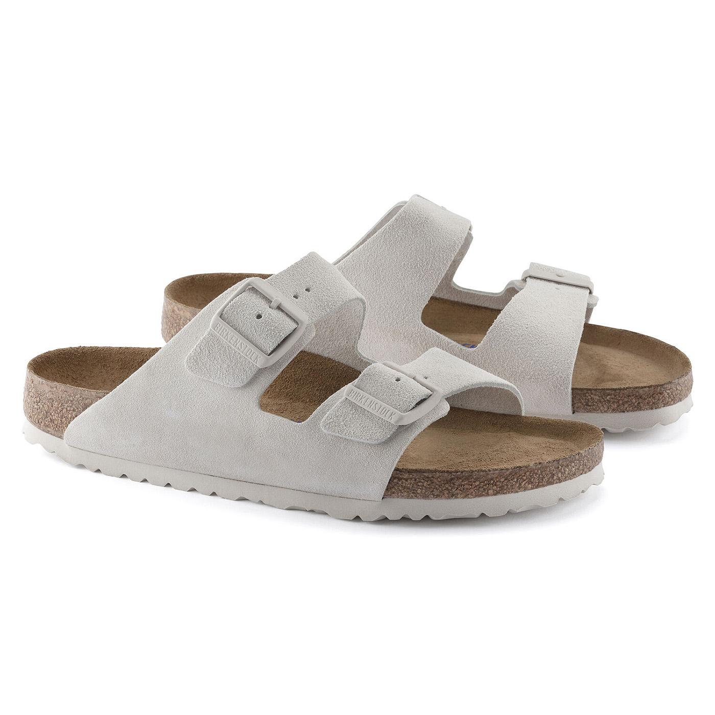 Arizona SFB Antique White Suede Leather - Sandali Donna Bianchi 1024516  BIRKENSTOCK 