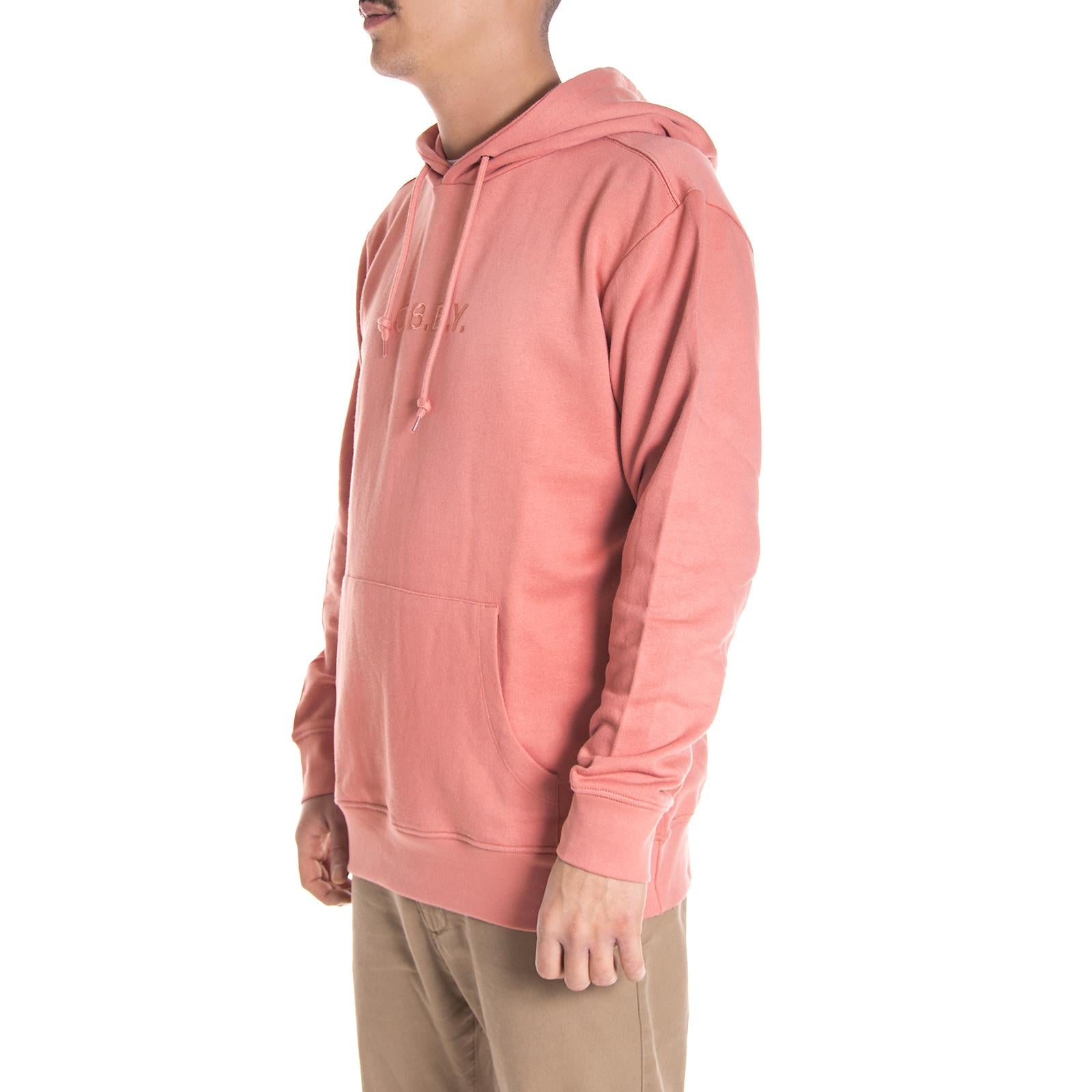 TYPE HOODED FLEECE DUSTY ROSE GREY 111610056-ROS  OBEY 