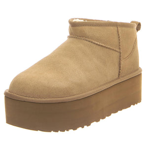 W Classic Ultra Mini Platrform - Stivaletti Donna Beige 1135092-SAN  UGG 