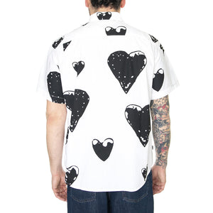 Loveless Woven  SS White Multi - Camicia Maniche Corte Uomo Bianca 181210370-WTM  OBEY 