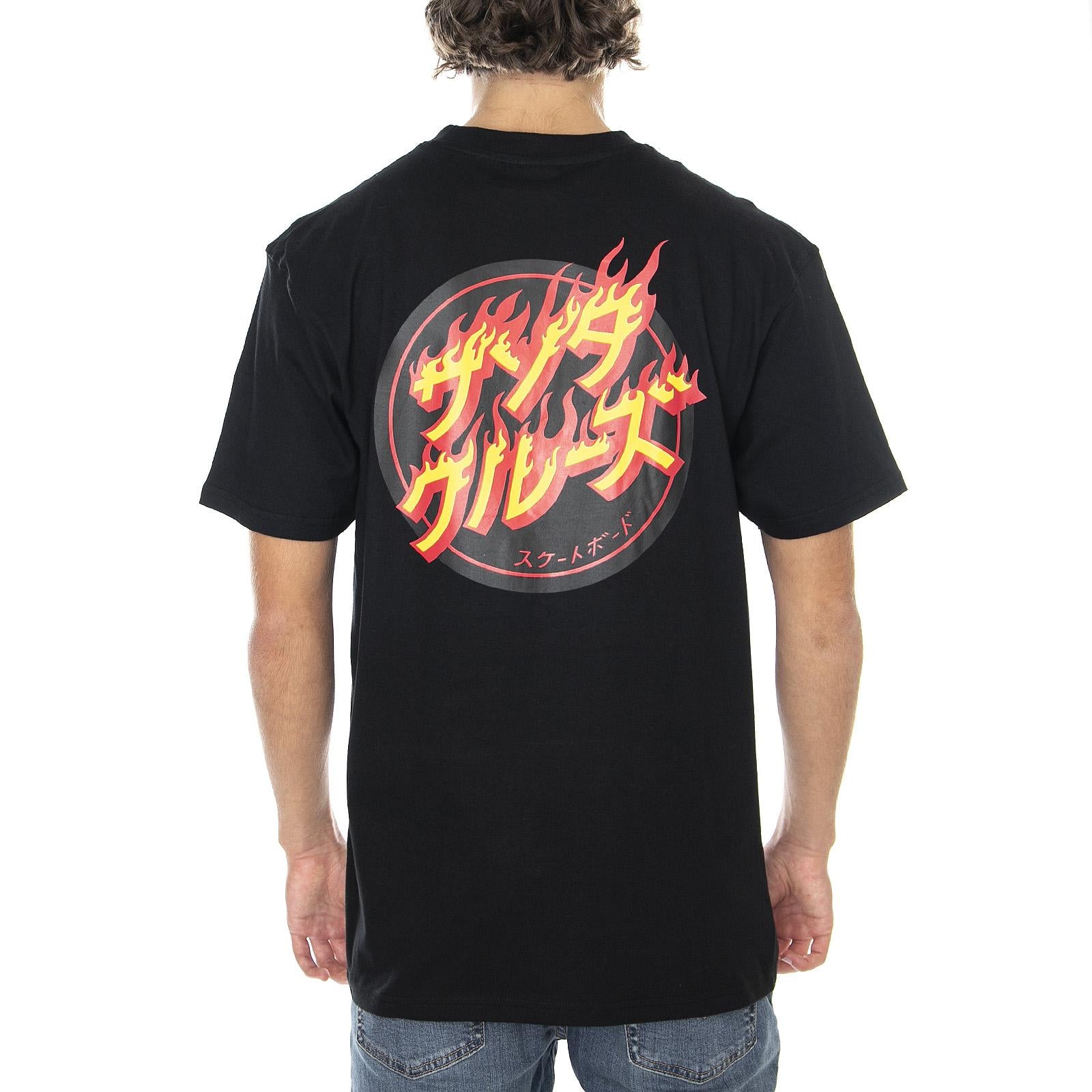  Flaming Japanese Dot Black  SANTA CRUZ 