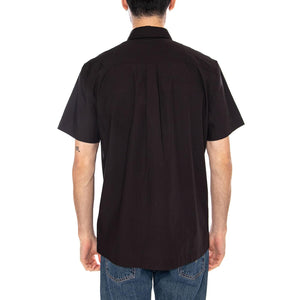 CAMICIA M/C BLACK - Camicia Maniche Corte Uomo Nera CH2312 3LA LACOSTE 