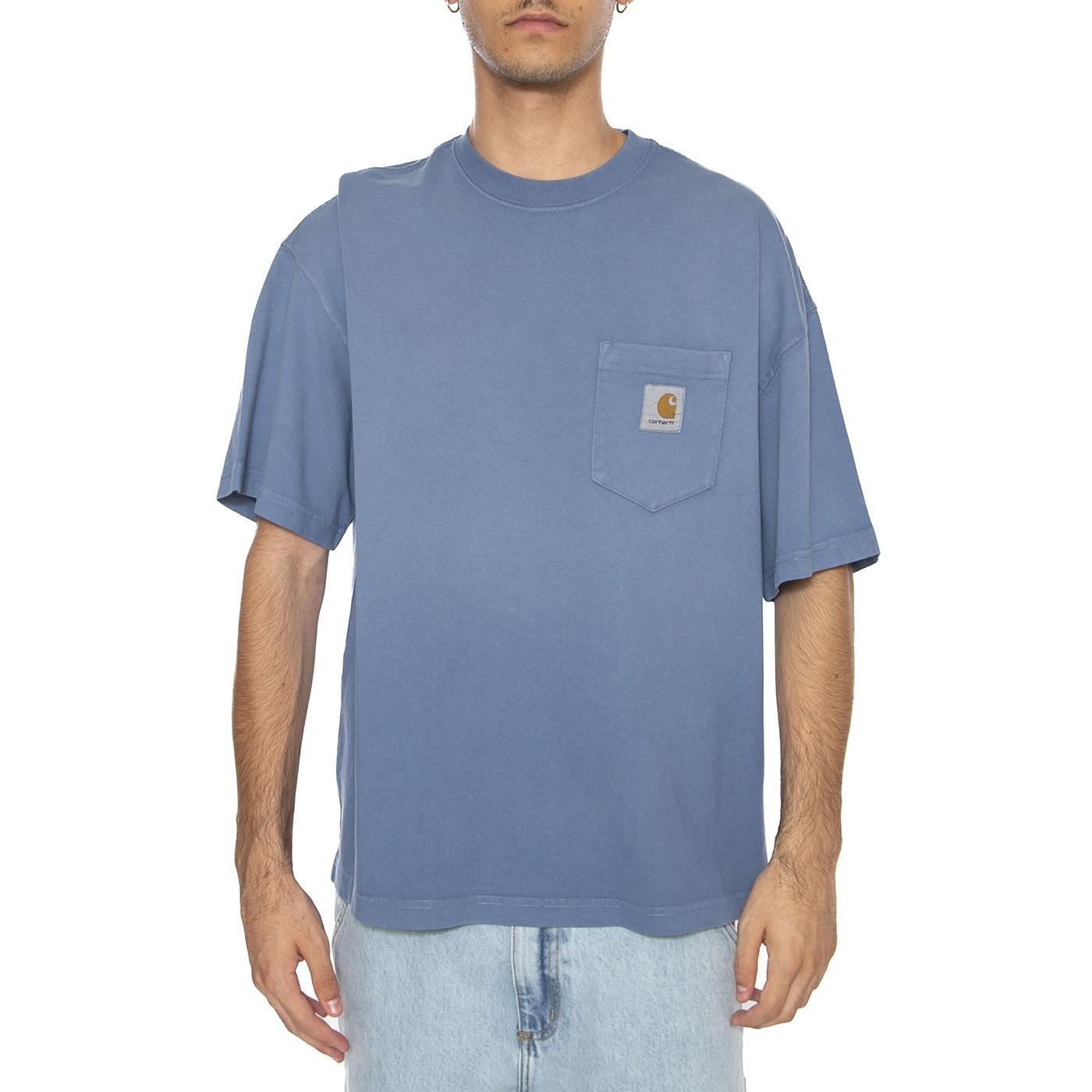 S/S Hudson Pocket T-Shirt Sorrent - Maglietta Girocollo Uomo Blu I035140.1YI5F  CARHARTT WIP 