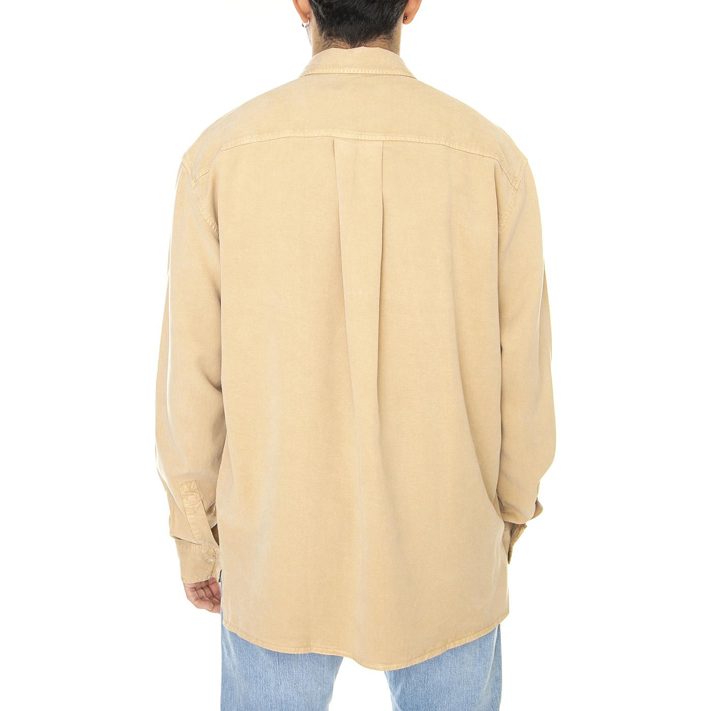 Ossian Khaki - Camicia Uomo Marrone 330837-134  ELVINE 