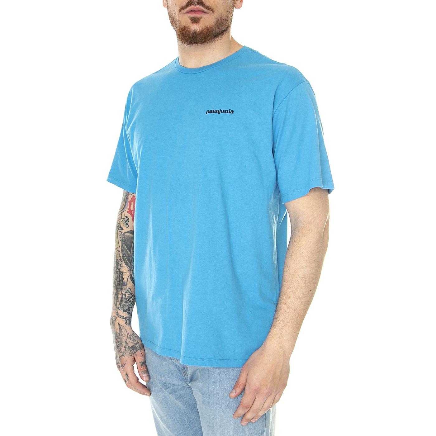 M's P-6 Mission Organic T-Shirt Anacapa Blue - Maglietta Girocollo Uomo Blu 37529-APBL  PATAGONIA 