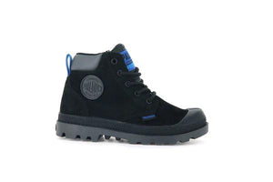 Pampa Hi Cuff Wp Oz Black / Black - Scarpe Stringate Profilo Alto Bambini Nere PAK57216-010-M  PALLADIUM 