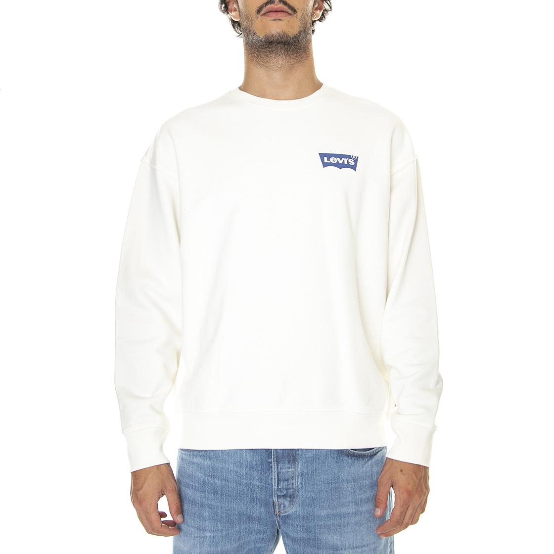 Relaxd Graphic Crew Bw Decay Sug - Felpa Girocollo Uomo Bianca 38712-0039  LEVIS 