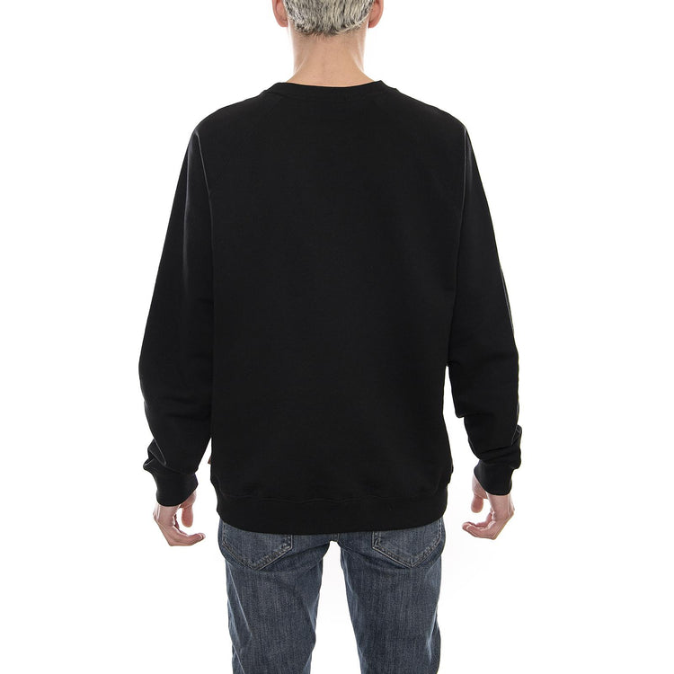 SOUVENIR CREW Embroidered Crewneck Sweatshirt BLACK 18SISC62  OCTOPUS 