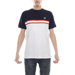 Baldi Cut And Sew Tee white-peacoat 684354-B22  FILA 