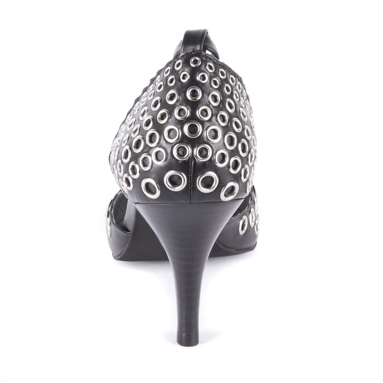 LYMAN LEATHER BLACK +SILVER JCSJC2322LEA-BLACK  JEFFREY CAMPBELL 