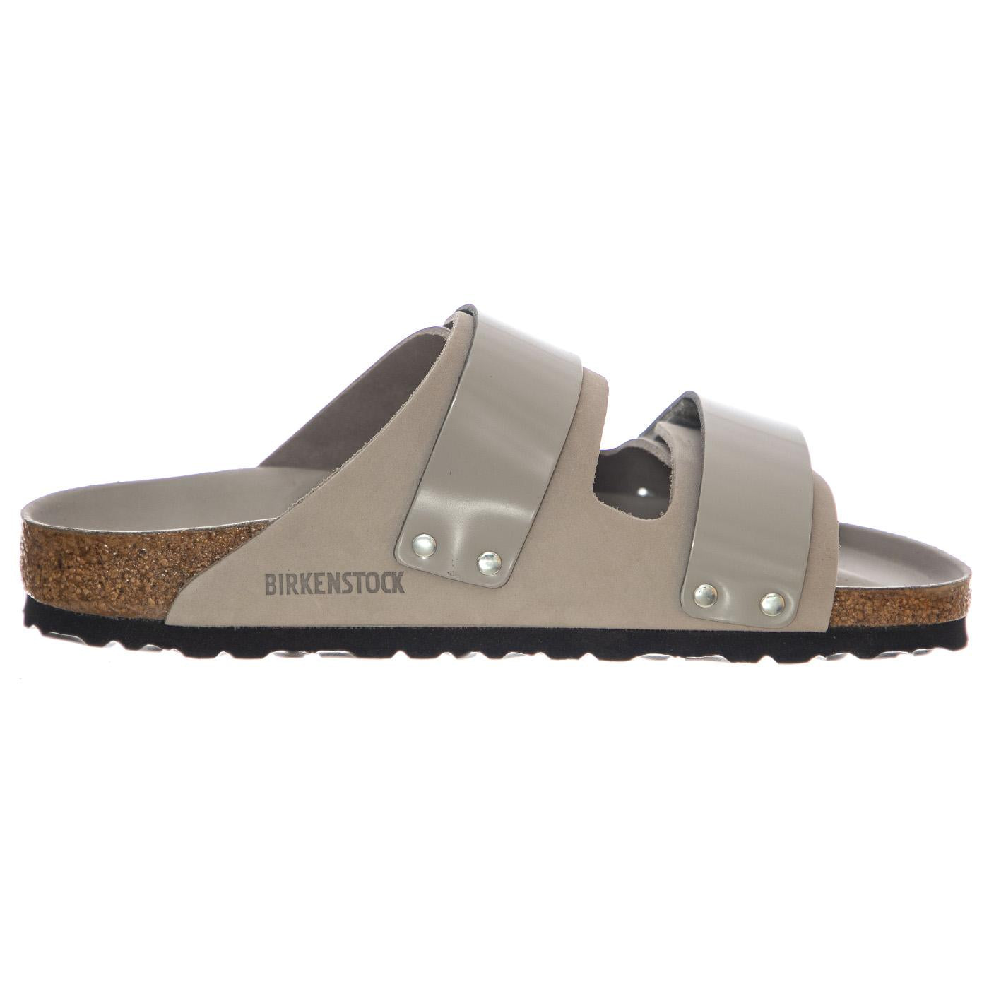 Uji stone coin, Nubuck Leather/High Shine Leather - Sandali Uomo / Donna Grigi 1029302  BIRKENSTOCK 