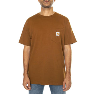 S/S Pocket T-Shirt Deep H Brown - Maglietta Girocollo Uomo Marrone I030434.1NFXX  CARHARTT WIP 
