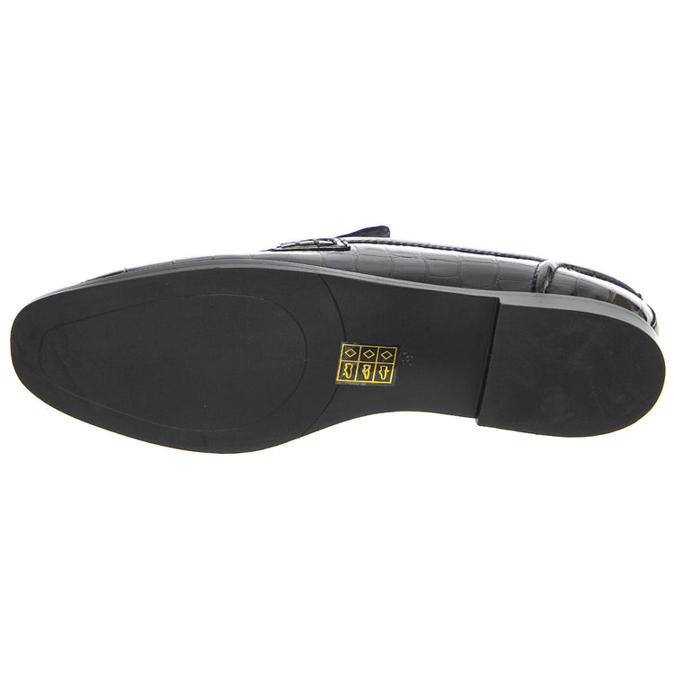 W' Velviteen Black Croco - Mocassini Donna Neri JCSJCD-131-1-17-BLA  JEFFREY CAMPBELL 