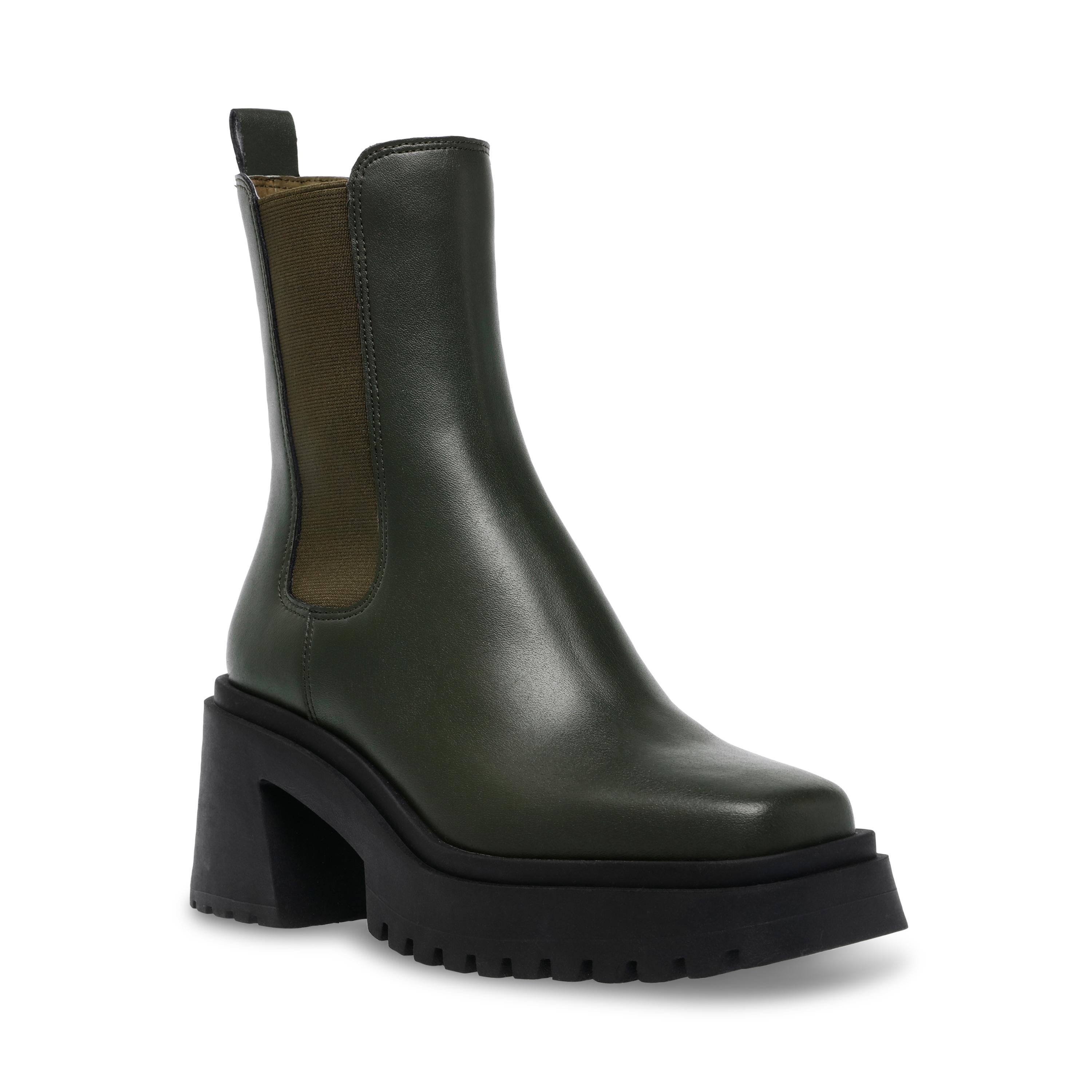 Fynn Olive Leat - Stivali Profilo alla Caviglia Donna Verdi SMSFYNN-OLI  STEVE MADDEN 
