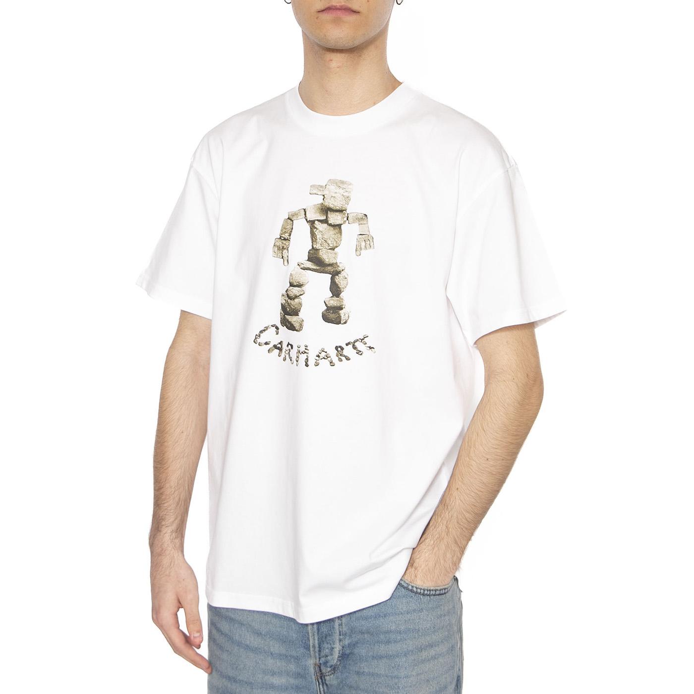 S/S Cairn Man T-Shirt White - Maglietta Girocollo Uomo Bianca I034656.02XX  CARHARTT WIP 