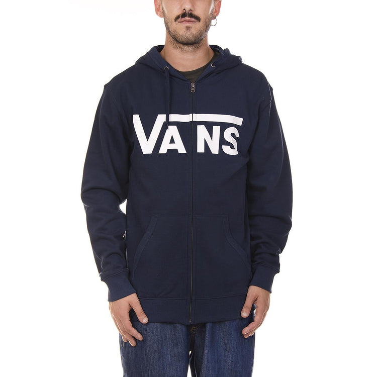 Mn Classic Zip Hoodie Sweatshirt - Dress Blues - Felpa con Cappuccio e Zip Blu V00J6KL2I  VANS 