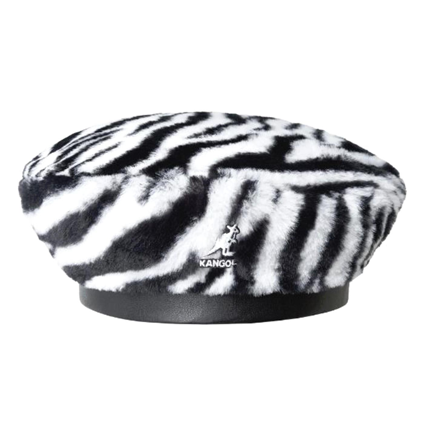 Faux Fur Beret White Zebra - Cappello Multicolore K4369-WZ189  KANGOL 