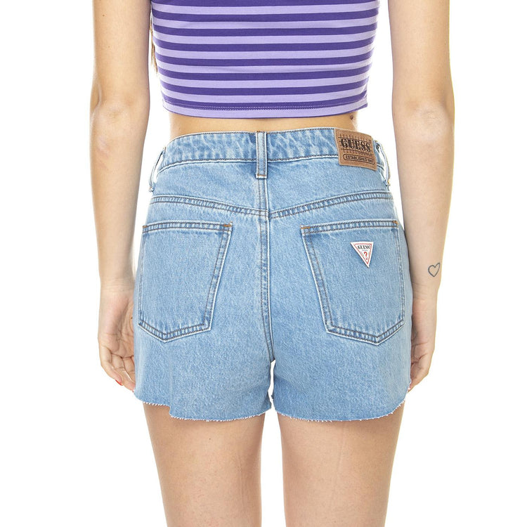 Go Kit Denim Short Go Fez Light Wash - Bermuda Denim Jeans Donna Blu W3GG17D4XY0-F7WV  GUESS ORIGINALS 