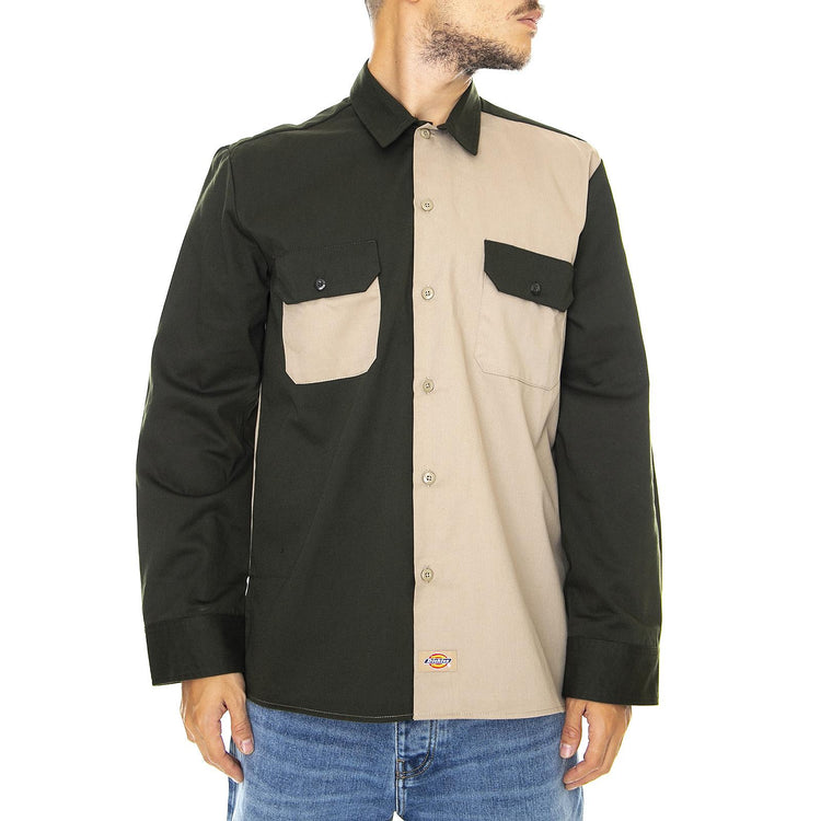 Hardinsburg Shirt - Khaki - Camicia Uomo Multicolore 05 200354-KH . DICKIES 