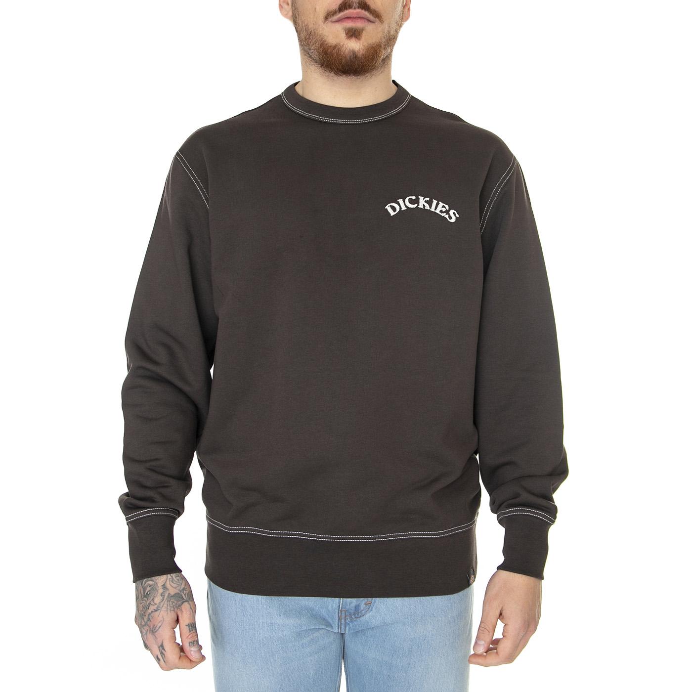 Beaverton Dark Brown - Felpa Girocollo Uomo Marrone DK0A4Y6KDBX1  DICKIES 