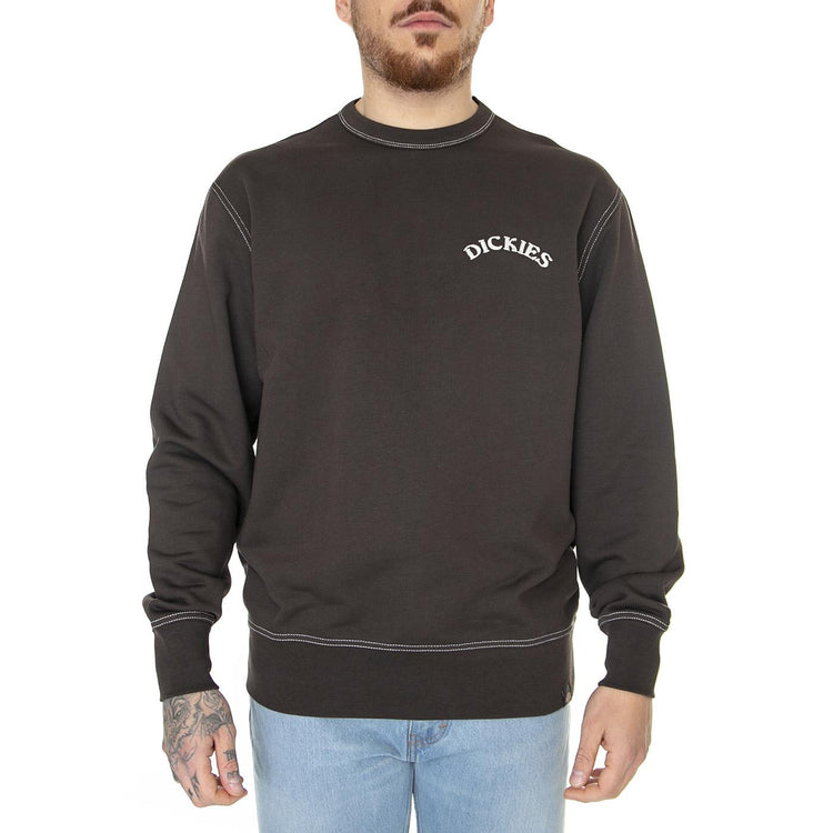 Beaverton Dark Brown - Felpa Girocollo Uomo Marrone DK0A4Y6KDBX1  DICKIES 