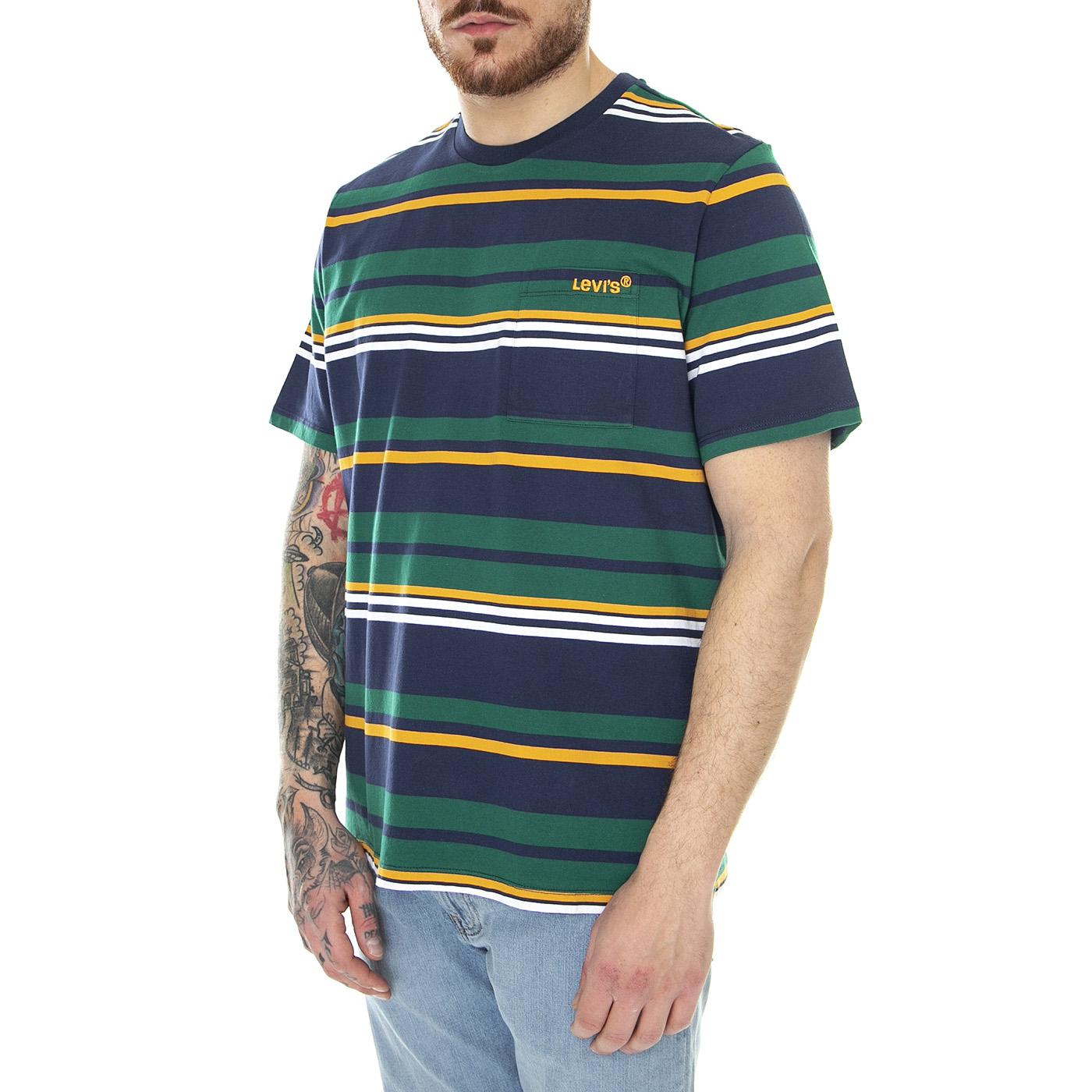 SS Pocket Tee Rlx Dorm Navan Academy Str Multi-Color - Maglietta Girocollo Uomo Multicolore A3697-0005  LEVIS 