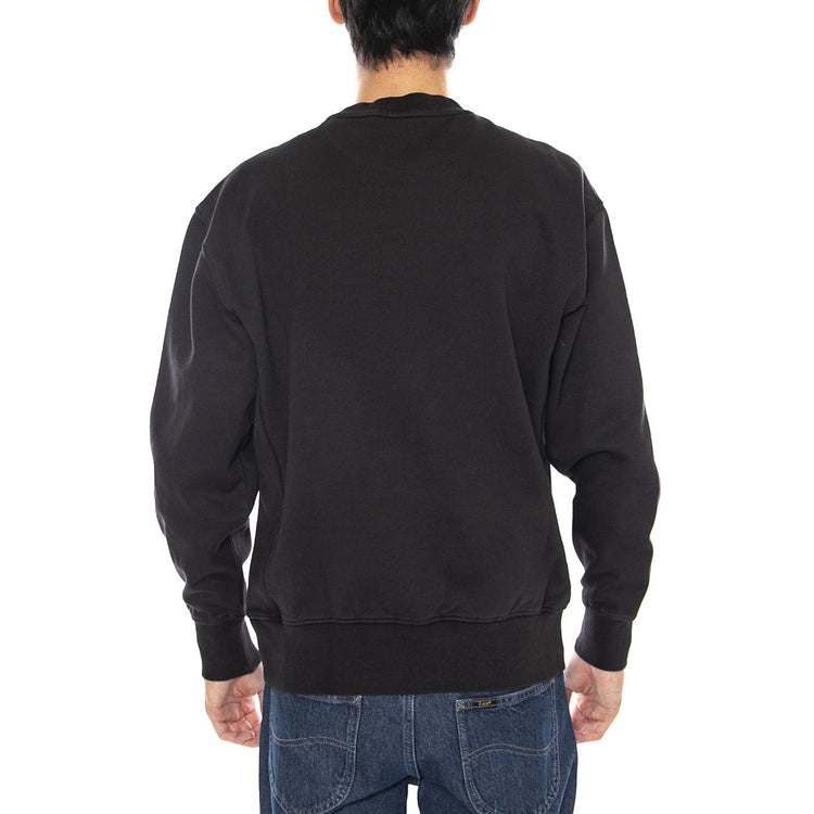 Authentic Crew Black Agate Garment Dye F Black - Felpa Girocollo Uomo Nera A9244-0000 . LEVIS 